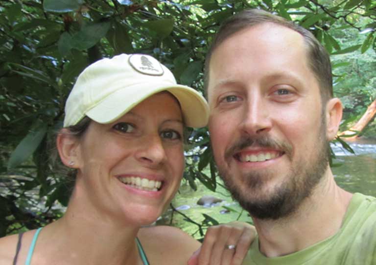 Amy Tyler Parsons with husband