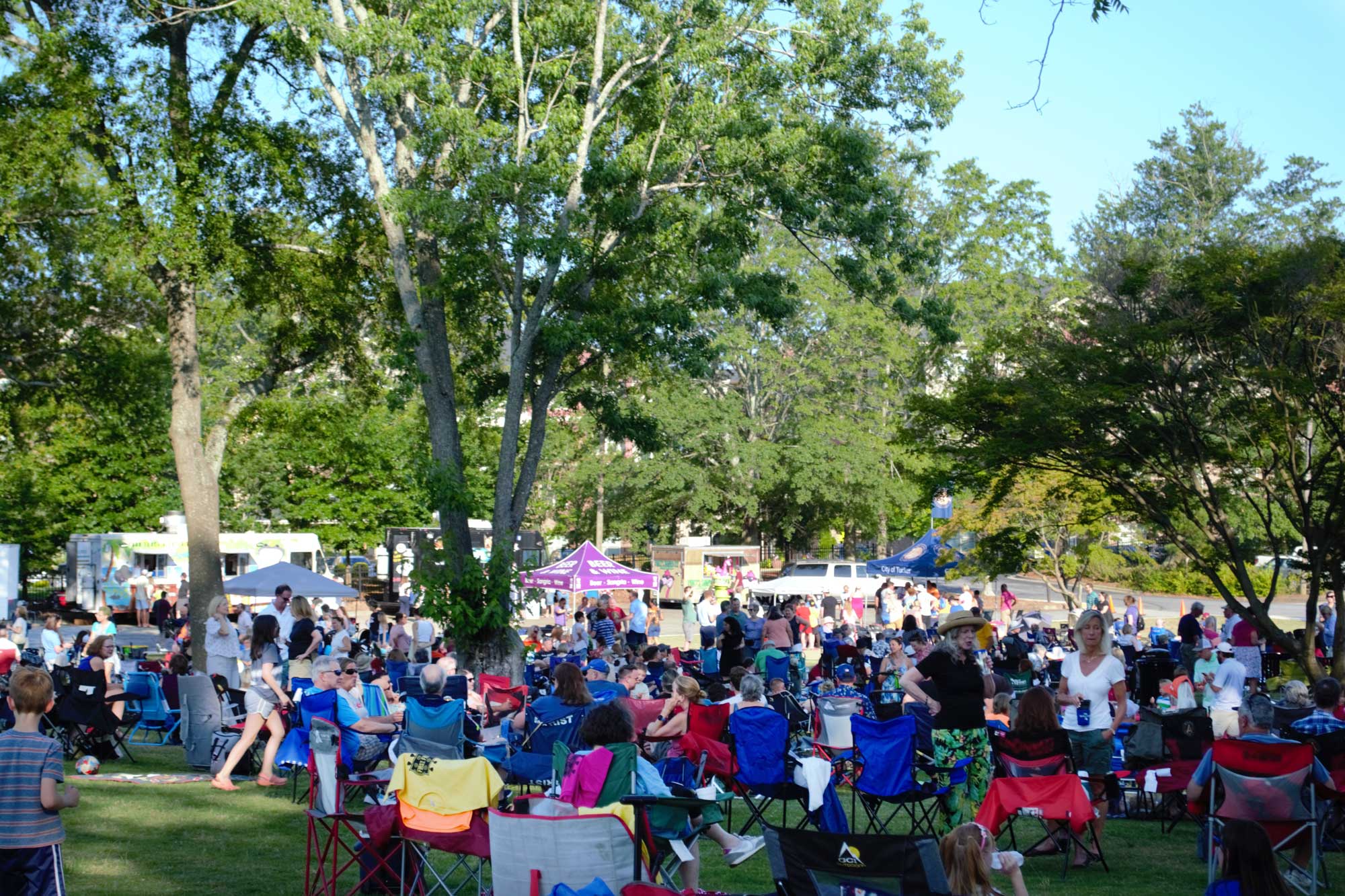 First Friday concert series is held every summer,