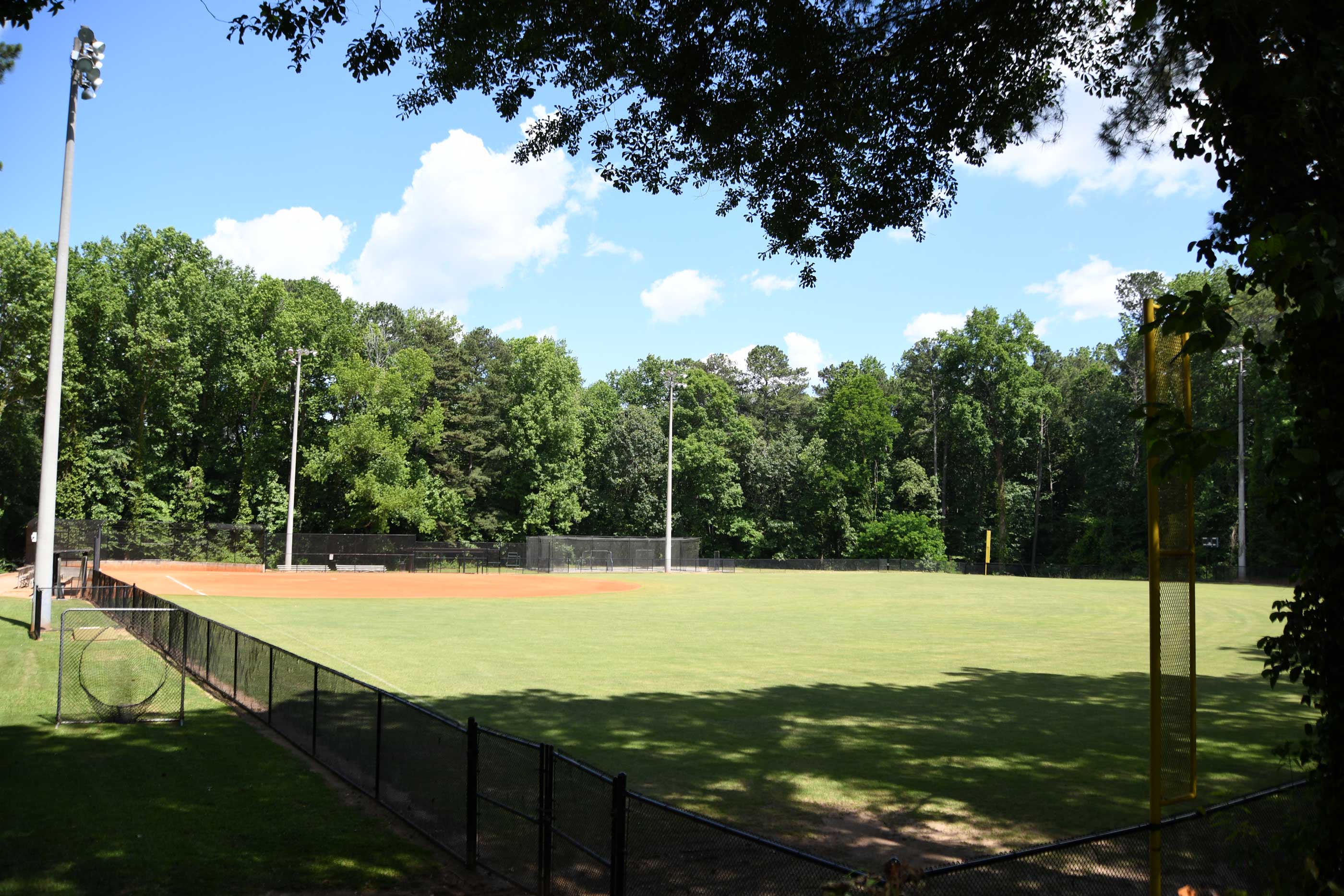 The baseball field at Kelly Cofer