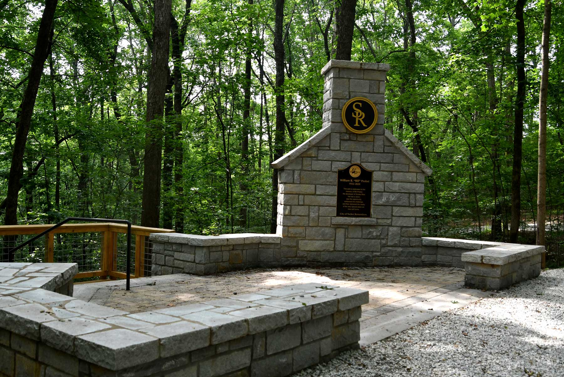 A stone structure at Probst Park Memorial