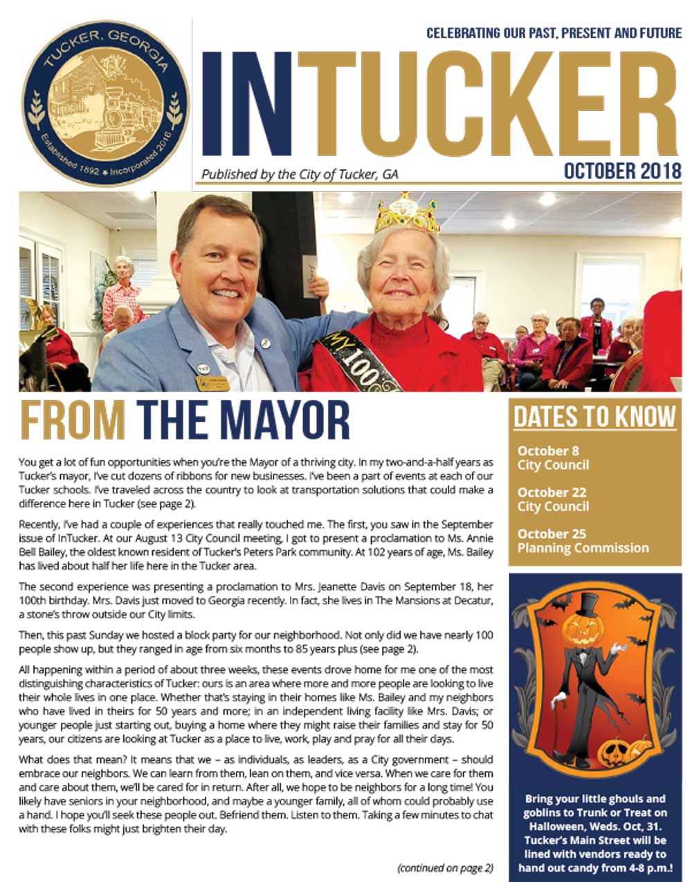 InTucker Cover of October 2018