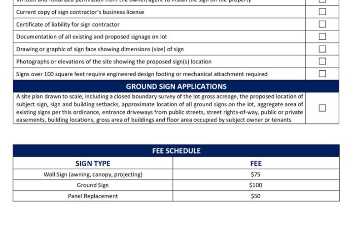 thumbnail of Sign Permit Application