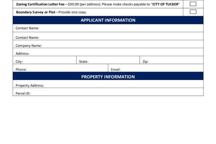 thumbnail of Zoning Certification Application