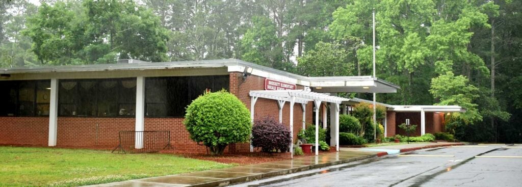 Exterior of Brockett school