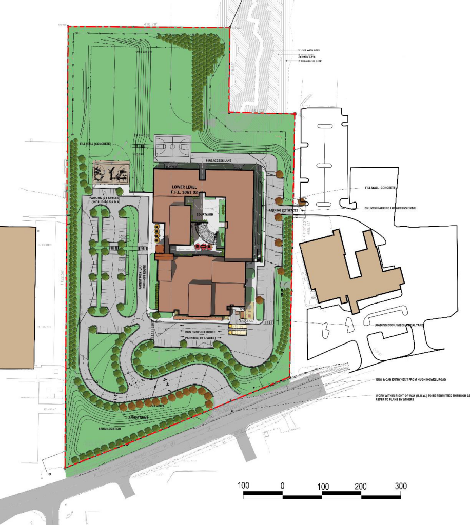 Smoke Rise site plan for building project