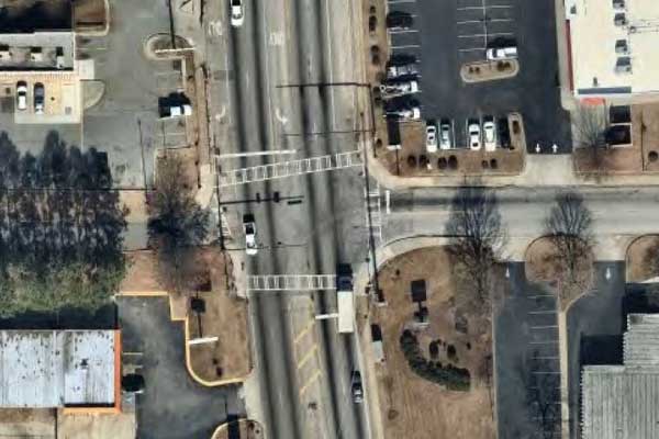 Overhead view of streets