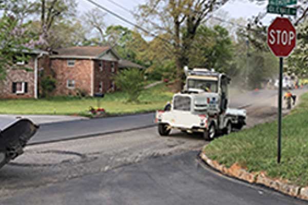 Street repair crew at work