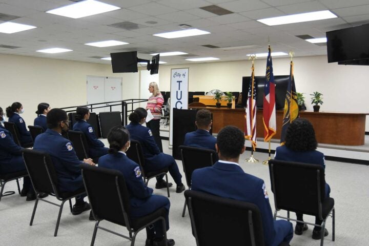 ROTC meeting at Tucker City Hall Annex