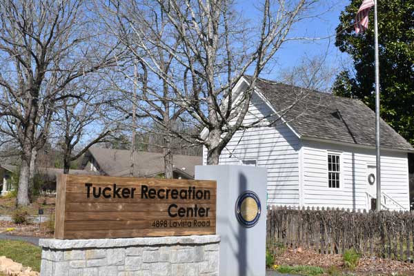 Tucker Recreation Center sign 4898 Lavista road