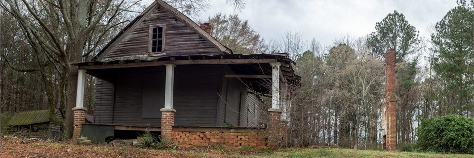 A dilapidated home