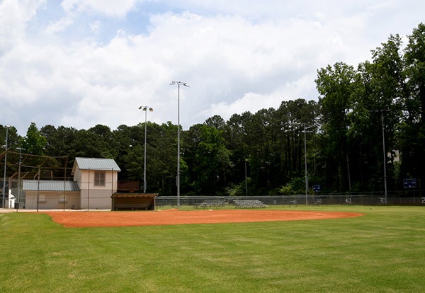 The baseball field at Fitzgerald Park