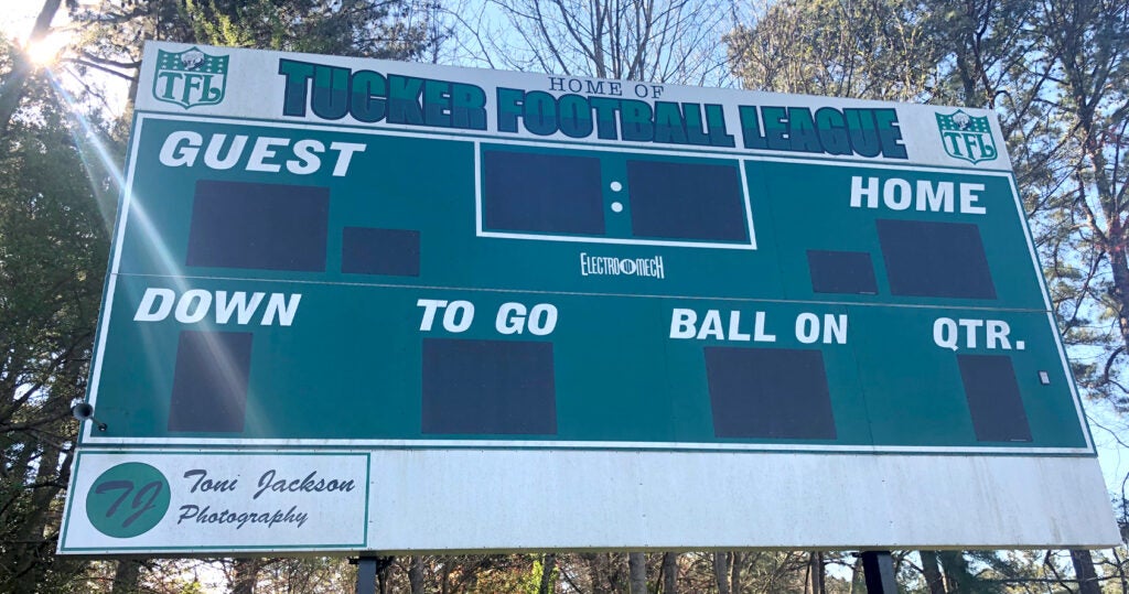 Scoreboard at Fitzgerald Field.