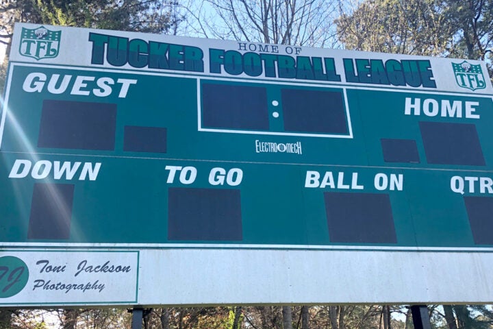 Scoreboard at Fitzgerald Field.