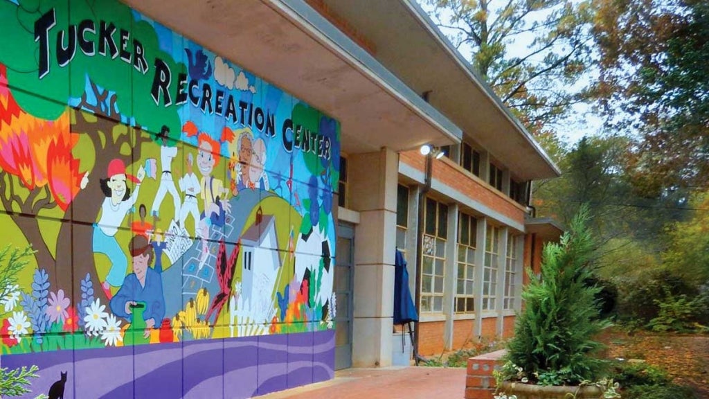 Mural on the Tucker Recreation Center