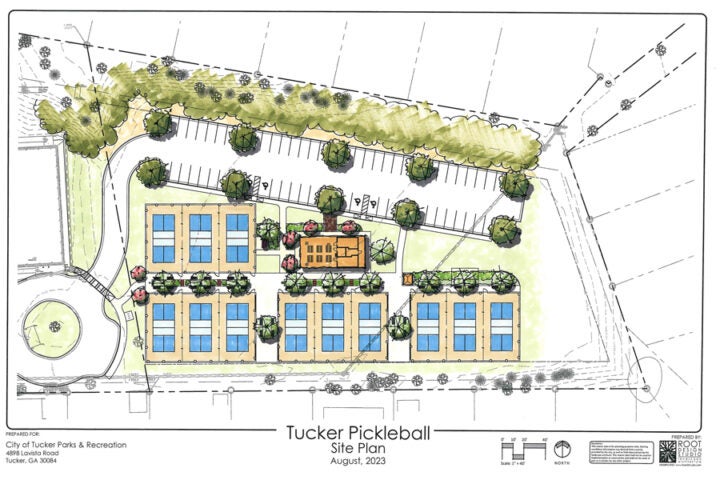 Tucker pickleball site plan made August 2023 4898 lavista road in tucker