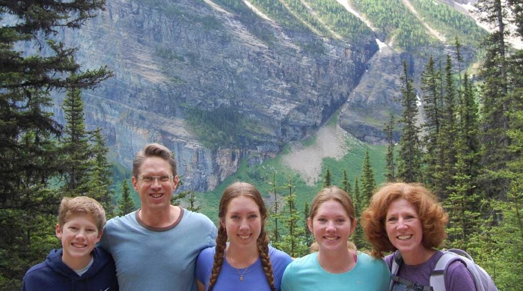 Stephanie Wilson (left) with her family on vacation.