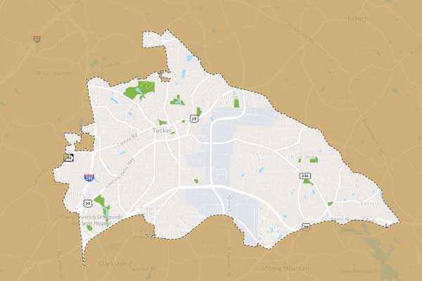 tucker city map of boundaries