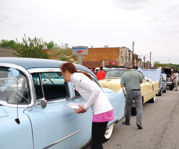 Cruise In 1950s cars on display