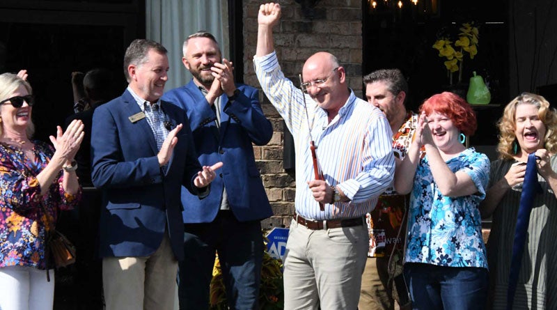 Mayor and Council excited to celebrate new business opening with ribbon cutting ceremony.