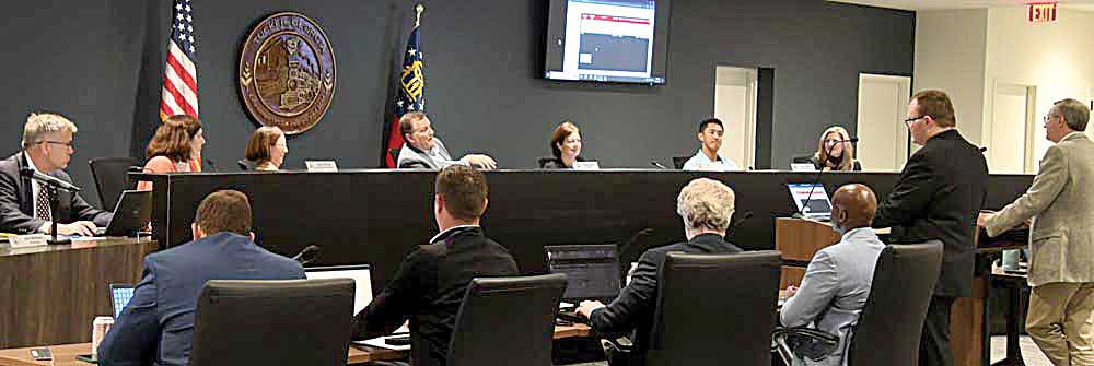 Mayor and Council  hears a presentation from the engineering department.